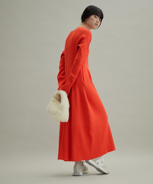 ADAM ET ROPE'（アダムエロペ） ニットワンピース FREE レッド