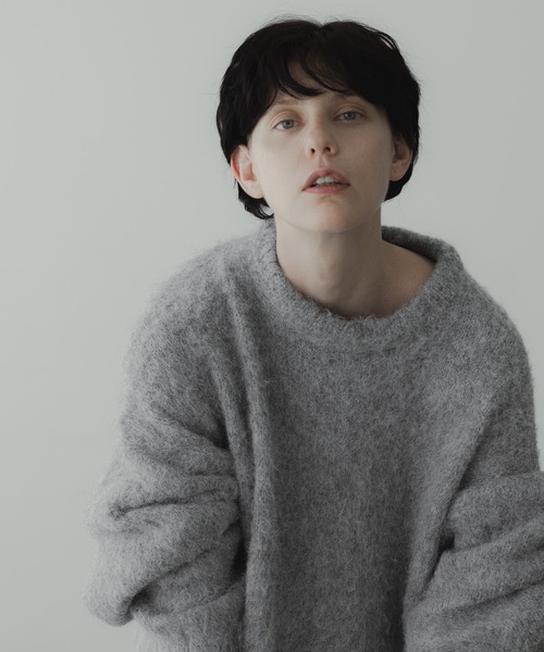 「remer」 長袖ニット MEDIUM グレー メンズ_画像8