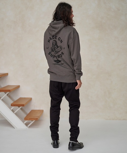 「CAMBIO」 プルオーバーパーカー S グレー メンズ_画像7