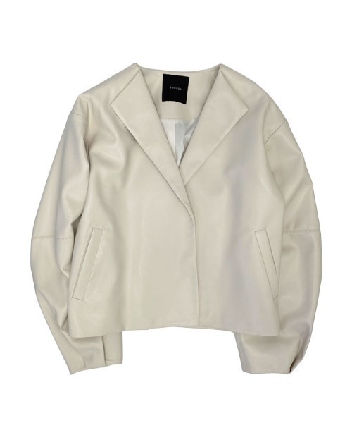 anuans（アニュアンス） ノーカラージャケット FREE ベージュ