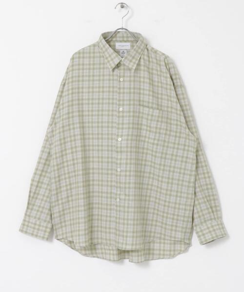 「THOMAS MASON」 長袖シャツ LARGE ベージュ メンズ_画像8