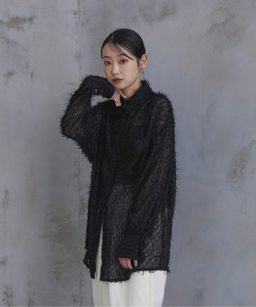 「feepur」 長袖シャツ MEDIUM アイボリー レディース_画像2