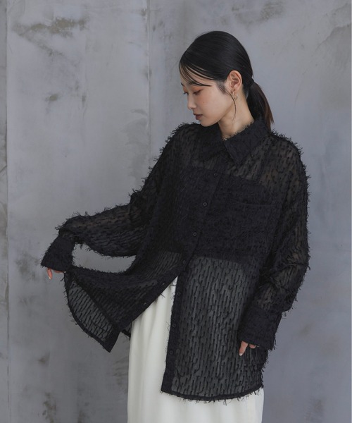 「feepur」 長袖シャツ MEDIUM アイボリー レディース_画像3