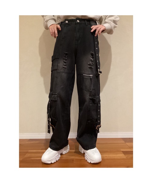 Bling Leads ジーンズ 「Blss」「Bling Leads」ダメージ加工カーゴ 
