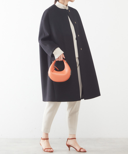 「martinique」 ノーカラーコート - ホワイト レディース_画像2