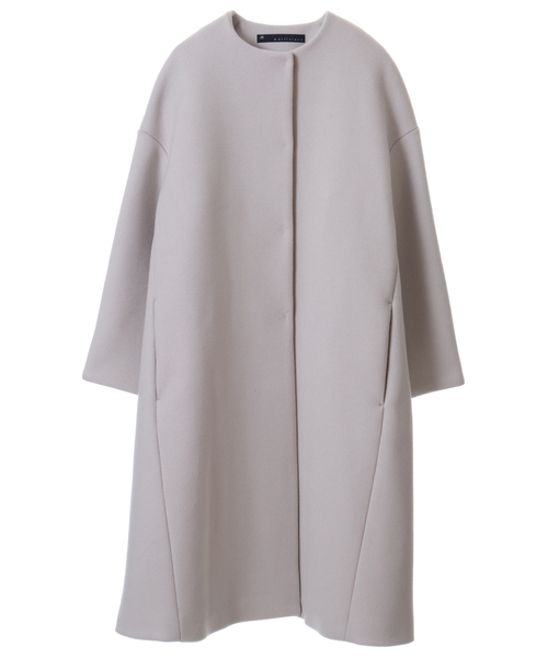 「martinique」 ノーカラーコート - ホワイト レディース_画像5