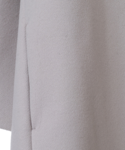 「martinique」 ノーカラーコート - ホワイト レディース_画像9