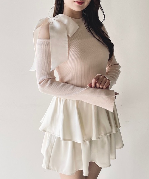 「NOMAE」 長袖ニット FREE ホワイト レディース_画像2