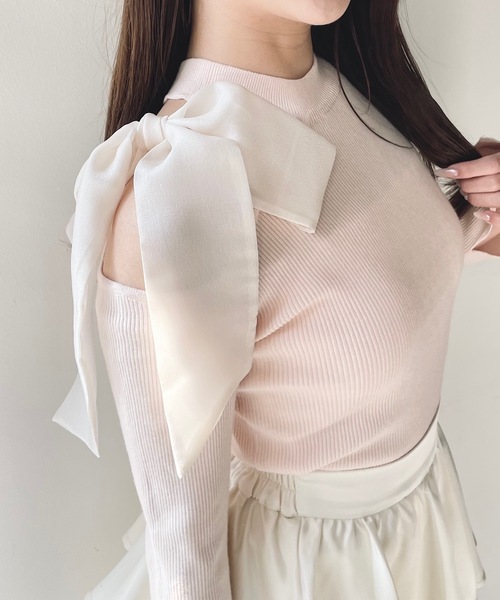 「NOMAE」 長袖ニット FREE ホワイト レディース_画像6