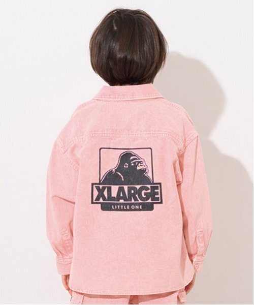 「XLARGE KIDS」 「KIDS」長袖シャツ 130cm ピンク キッズ_画像4