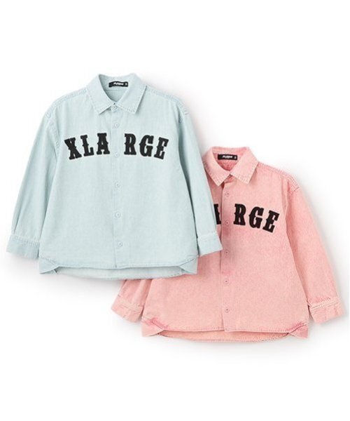 「XLARGE KIDS」 「KIDS」長袖シャツ 130cm ピンク キッズ_画像6