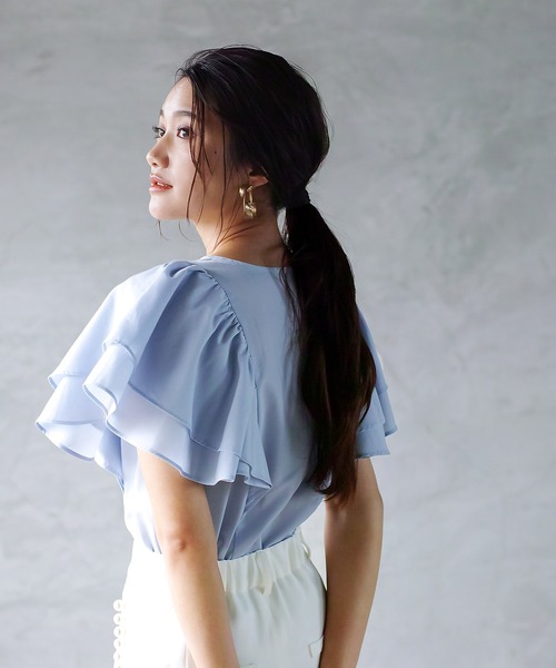 「Emilyan」 ノースリーブブラウス S ネイビー レディース_画像7