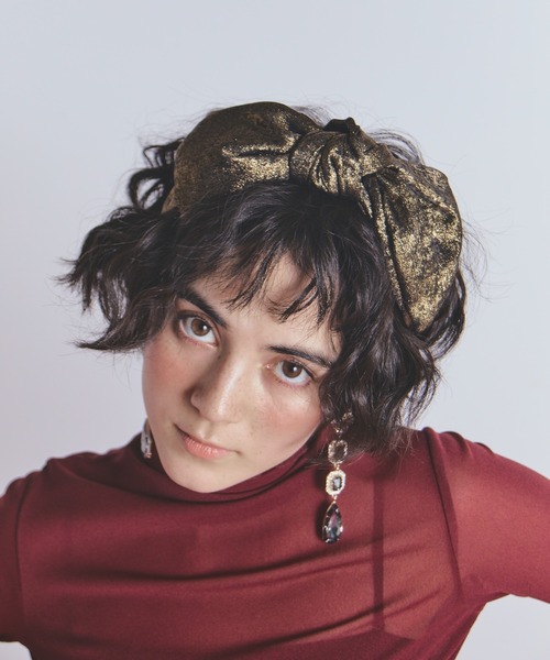 manana suerte（マニャーナスエルテ） カチューシャ メタリックリボン