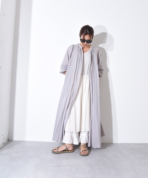 「folka」 長袖ワンピース FREE ライトグレー レディース_画像6