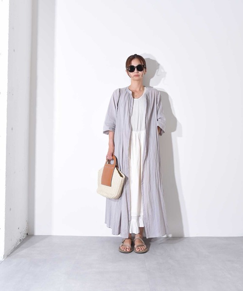 「folka」 長袖ワンピース FREE ライトグレー レディース_画像8