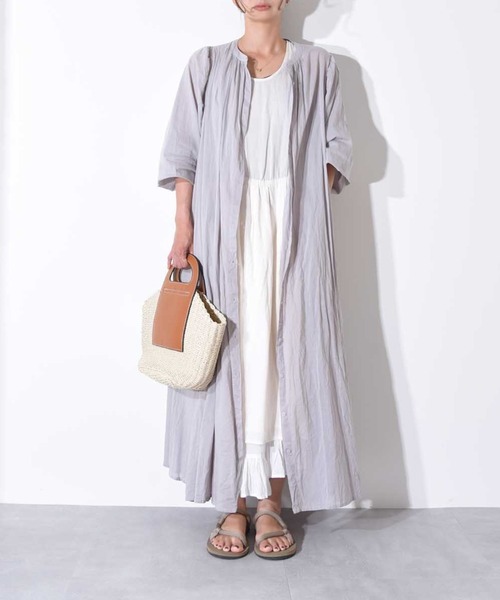 「folka」 長袖ワンピース FREE ライトグレー レディース_画像9