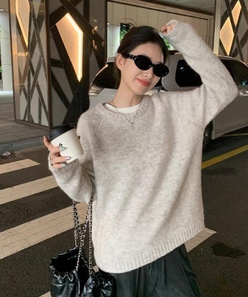 「GEMEDA」 長袖ニット M グレー レディース_画像8