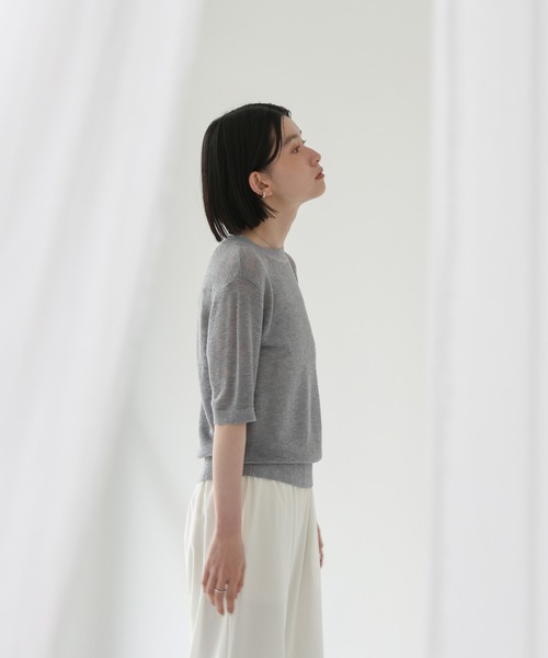 select MOCA（セレクトモカ） ニット セーター リブ編みシアークルー