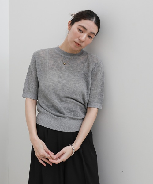 select MOCA（セレクトモカ） ニット セーター リブ編みシアークルー