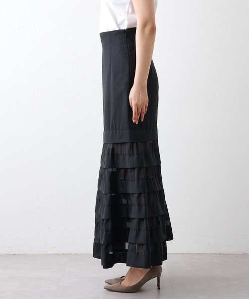 ウィムガゼット オーガンジー ボリュームスカート（黒） Whim Gazette（ウィム ガゼット） スカート オーガンジーボリューム