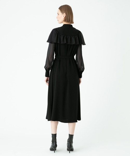 「LOULOU WILLOUGHBY」 長袖ワンピース 2 ブラック レディース_画像3