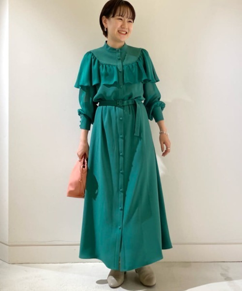 「LOULOU WILLOUGHBY」 長袖ワンピース 2 ブラック レディース_画像8