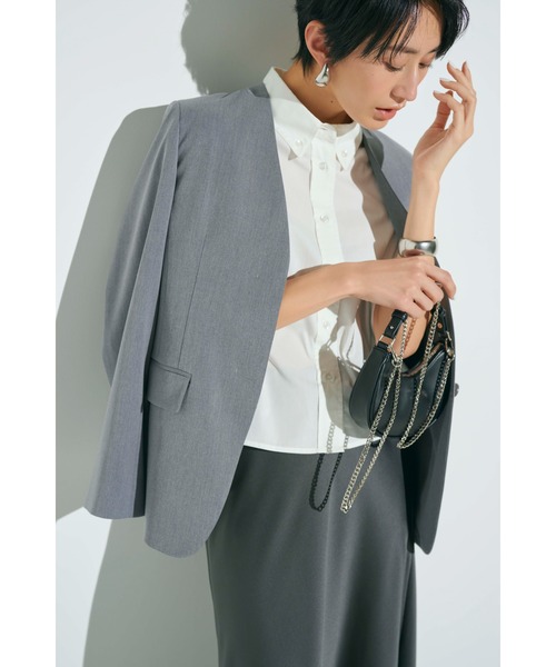 Mila Owen（ミラオーウェン） ノーカラージャケット 1 グレー
