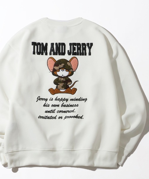 トレーナー スウェット 「Tom ＆ Jerry/トム ジェリー」リップル