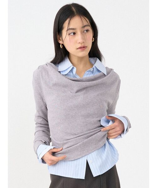 LAGUNAMOON（ラグナムーン） tシャツ オフショルドレープ2WAYトップス