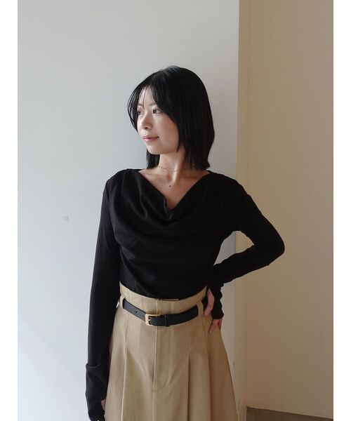 LAGUNAMOON（ラグナムーン） tシャツ オフショルドレープ2WAYトップス