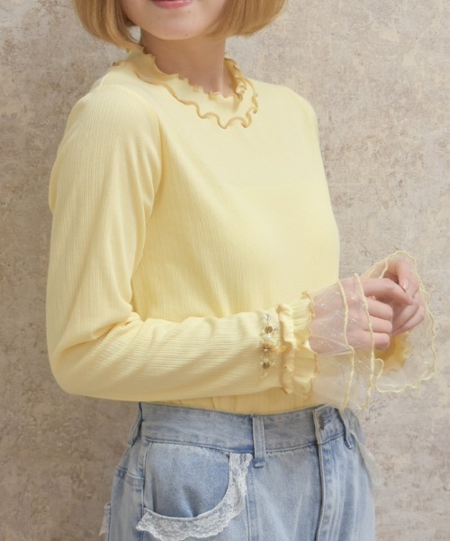 まめ♡ axes femme（アクシーズ ファム） tシャツ 格子ラメチュールメロープル