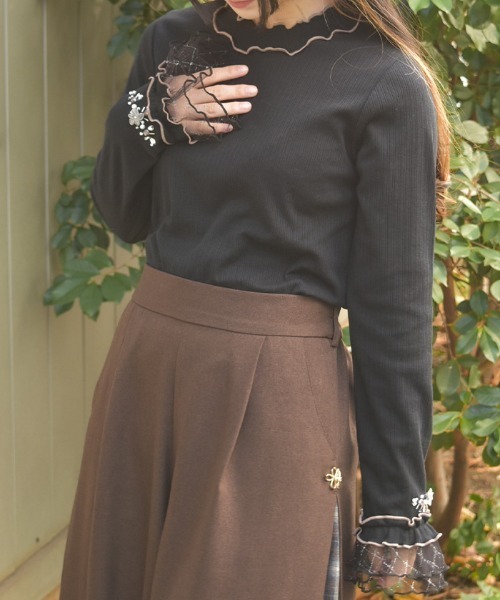 axes femme（アクシーズ ファム） tシャツ 格子ラメチュールメロープル