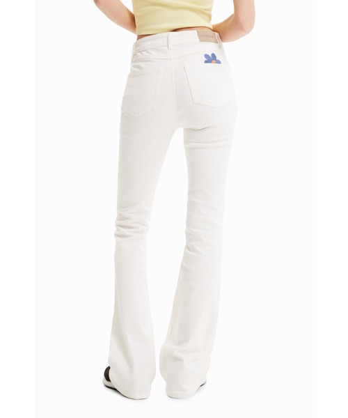 [Desigual] ботинки cut Denim брюки 42 белый женский 