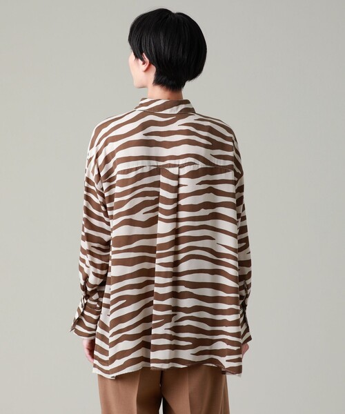 「EVEX by KRIZIA」 長袖シャツ 40 チャコールグレー レディース_画像6