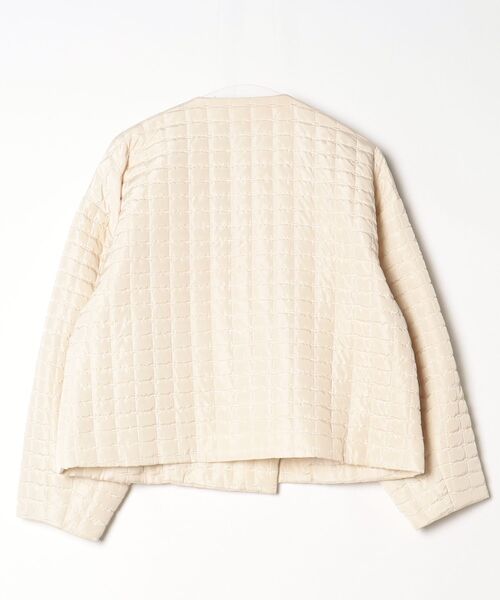 「PERNA」 ノーカラージャケット FREE アイボリー レディース_画像2