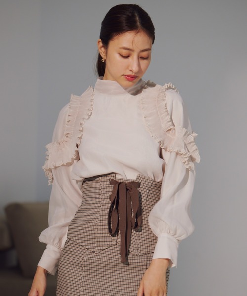 「SNIDEL」 長袖ブラウス ONE SIZE グレー レディース_画像3