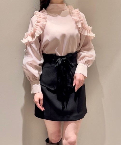 「SNIDEL」 長袖ブラウス ONE SIZE グレー レディース_画像4