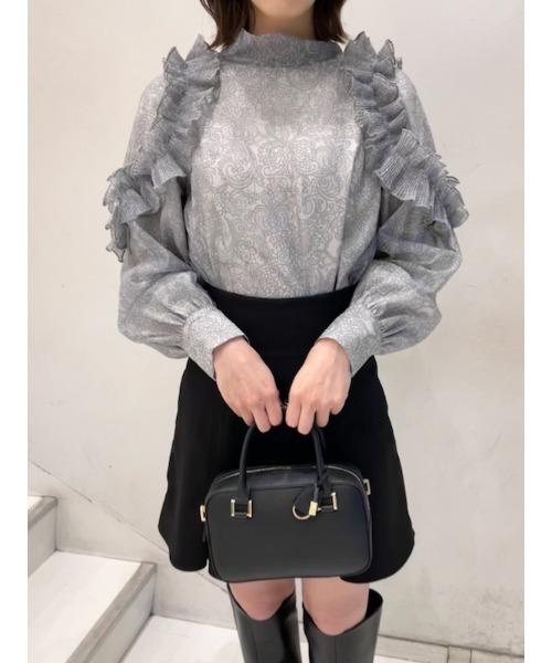 「SNIDEL」 長袖ブラウス ONE SIZE グレー レディース_画像7