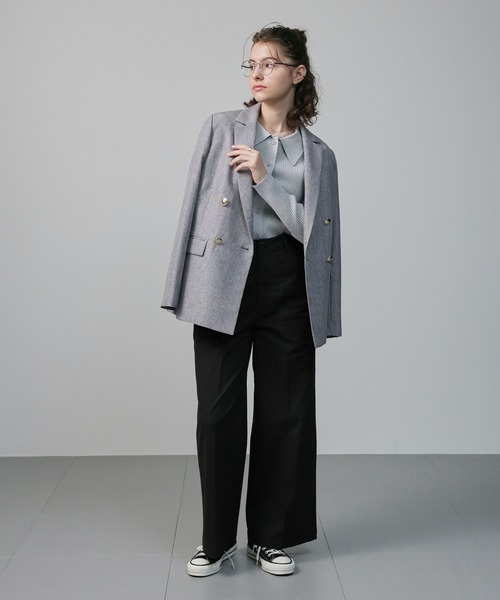 「saloon」 テーラードジャケット SMALL グレー レディース_画像5