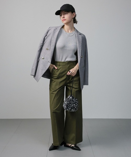 「saloon」 テーラードジャケット SMALL グレー レディース_画像6