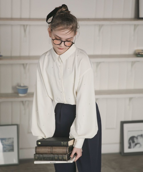 「BONLECILL noir」 長袖ブラウス FREE チャコールグレー レディース_画像2