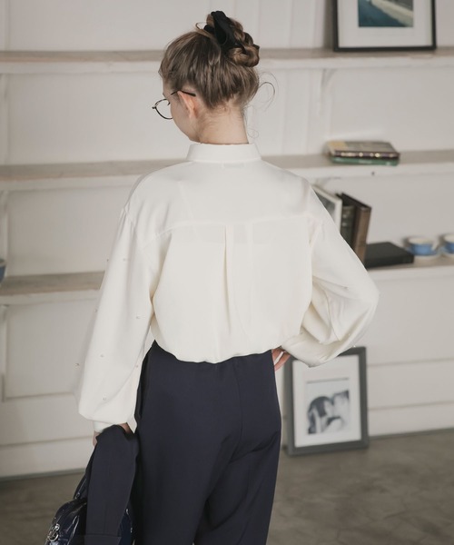 「BONLECILL noir」 長袖ブラウス FREE チャコールグレー レディース_画像9