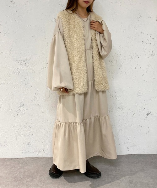 「apres jour mignon」 長袖ワンピース X-LARGE ブラック レディース_画像5