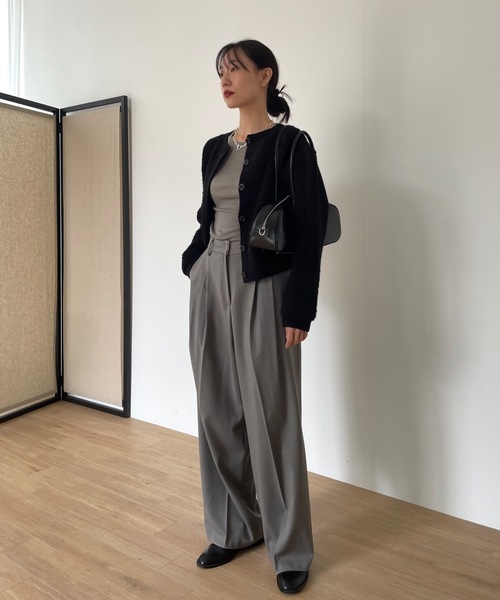 「Didot.showroom」 ニットカーディガン FREE レッド レディース_画像5