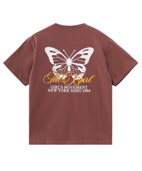X-girl(エックスガール) tシャツ 半袖 BUTTERFLY AND LOGO S/S TEE X-girl(エックスガール) tシャツ 半袖 BUTTERFLY AND LOGO S/S TEE