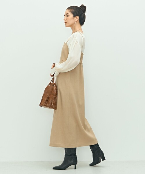 「NOLLEY'S」 サロペットスカート 36 ベージュ レディースの画像