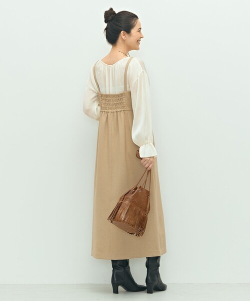 「NOLLEY'S」 サロペットスカート 36 ベージュ レディースの画像