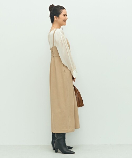 「NOLLEY'S」 サロペットスカート 36 ベージュ レディースの画像