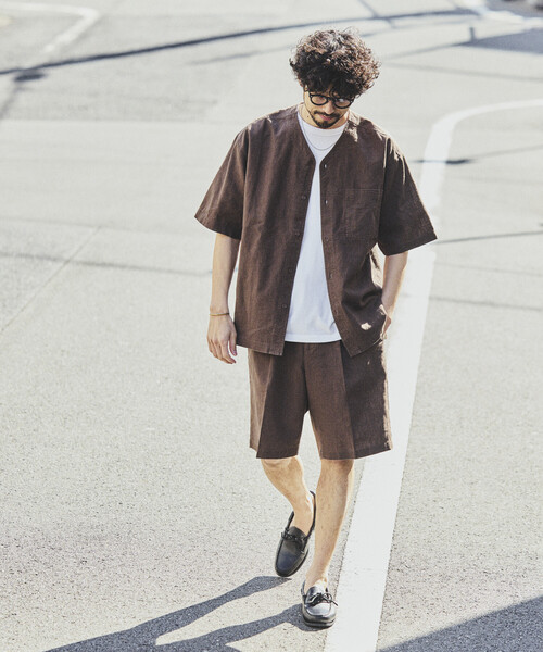 FREAK'S STORE(フリークスストア) シャツ LINEN COTTON V NECK SHIRT FREAK'S STORE(フリークスストア) シャツ LINEN COTTON V NECK SHIRT
