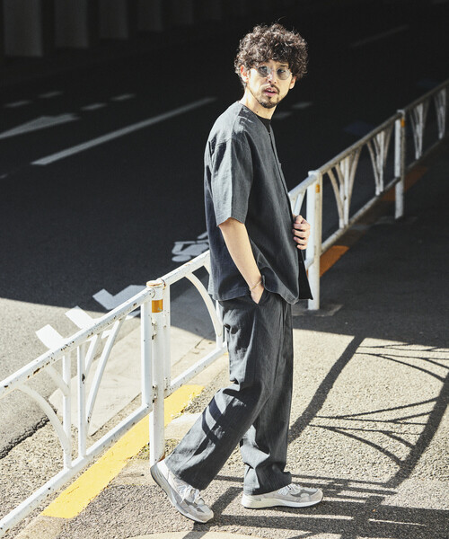 FREAK'S STORE（フリークスストア） シャツ LINEN COTTON V NECK SHIRT